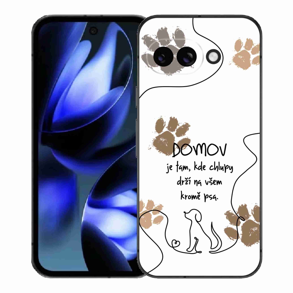 Gél borítás mmCase a Google Pixel 9a készülékhez - kutya motívum fehér háttérrel