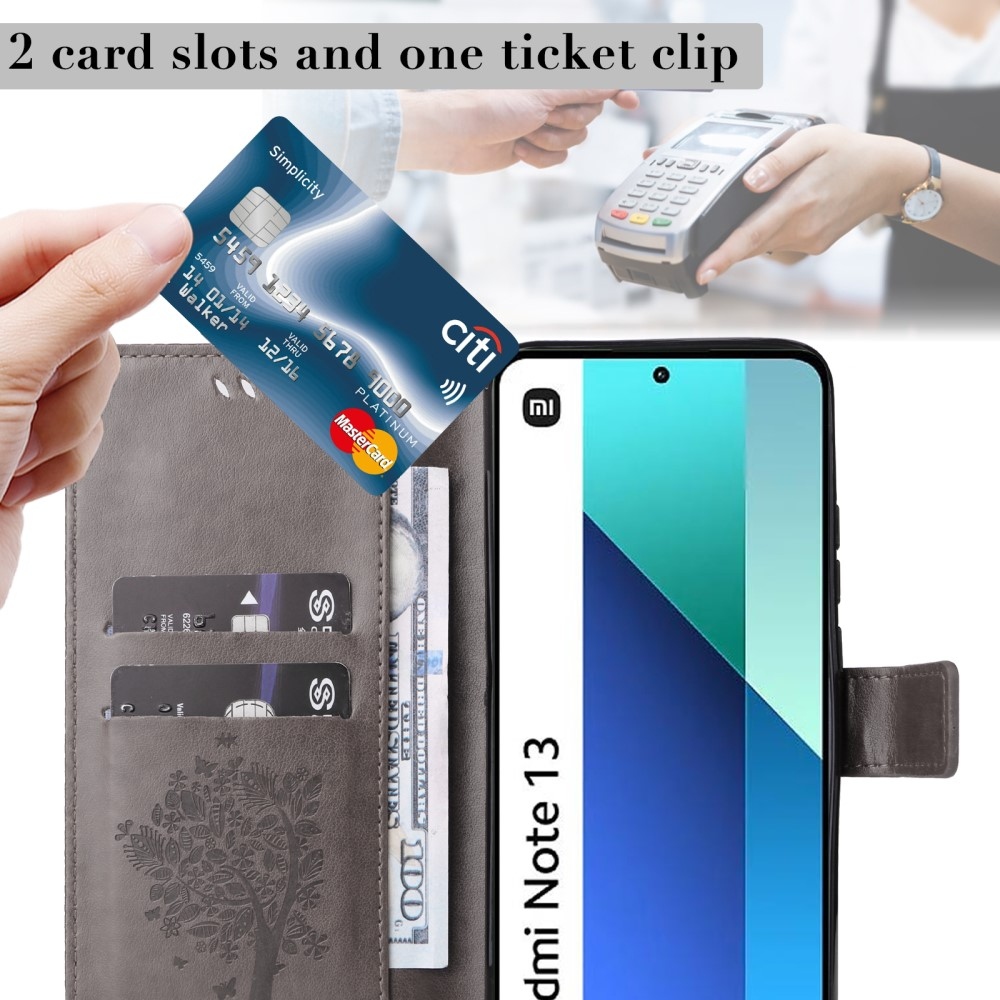 Fák könyve tok Xiaomi Redmi Note 13-hoz - szürke