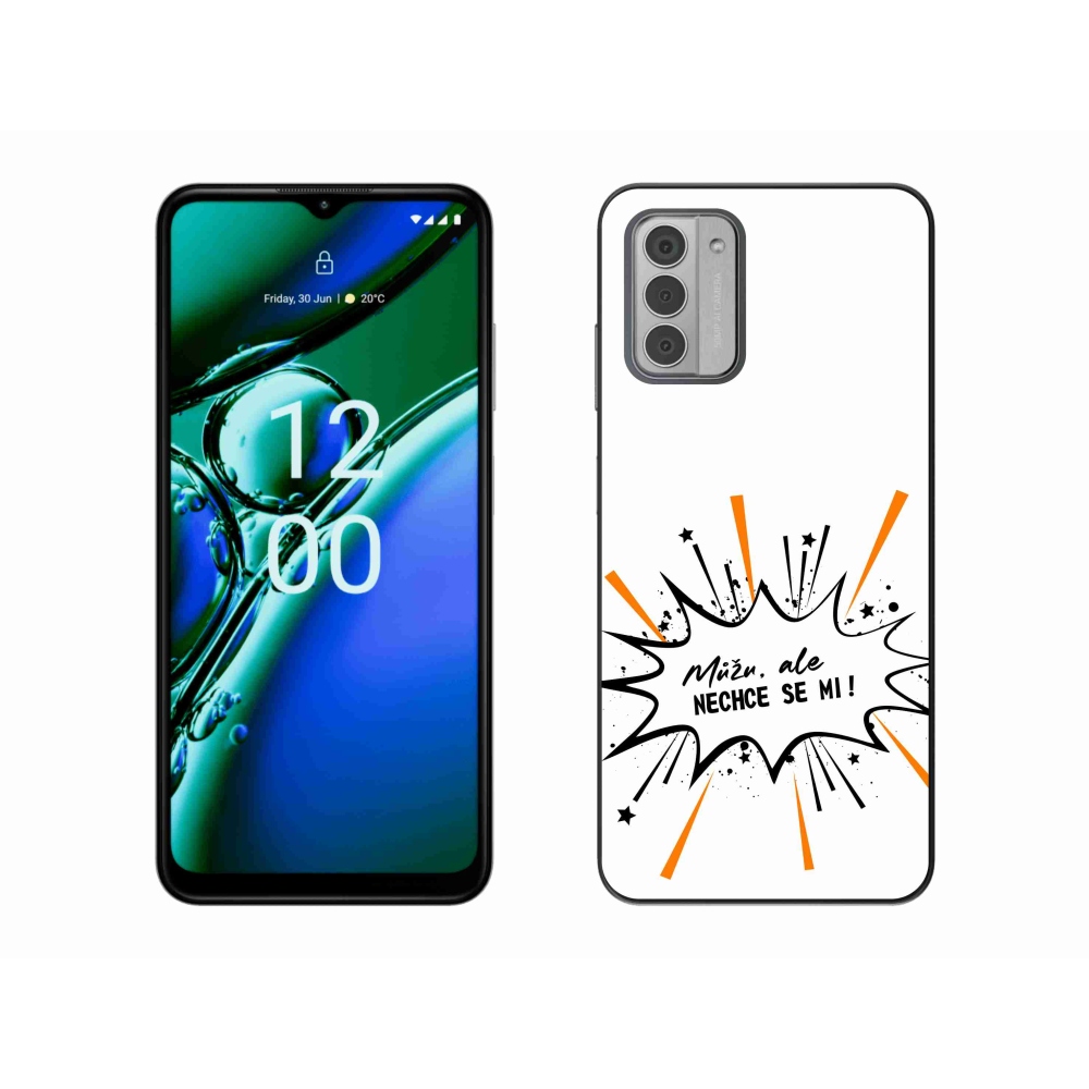 Gél borító mmCase a Nokia G42 készülékhez - vicces szöveg 11 fehér háttér