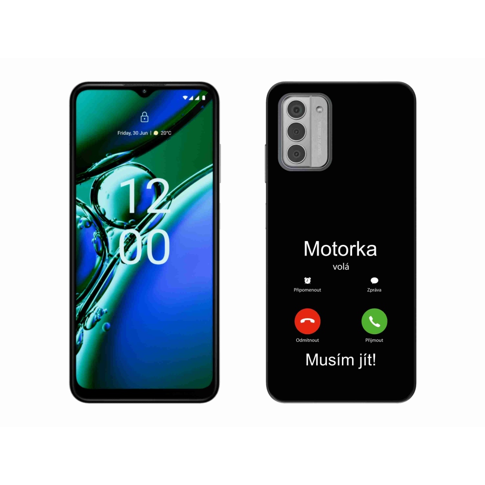 Zselés borítás mmCase a Nokia G42 készülékhez - motoros hívás fekete háttérrel