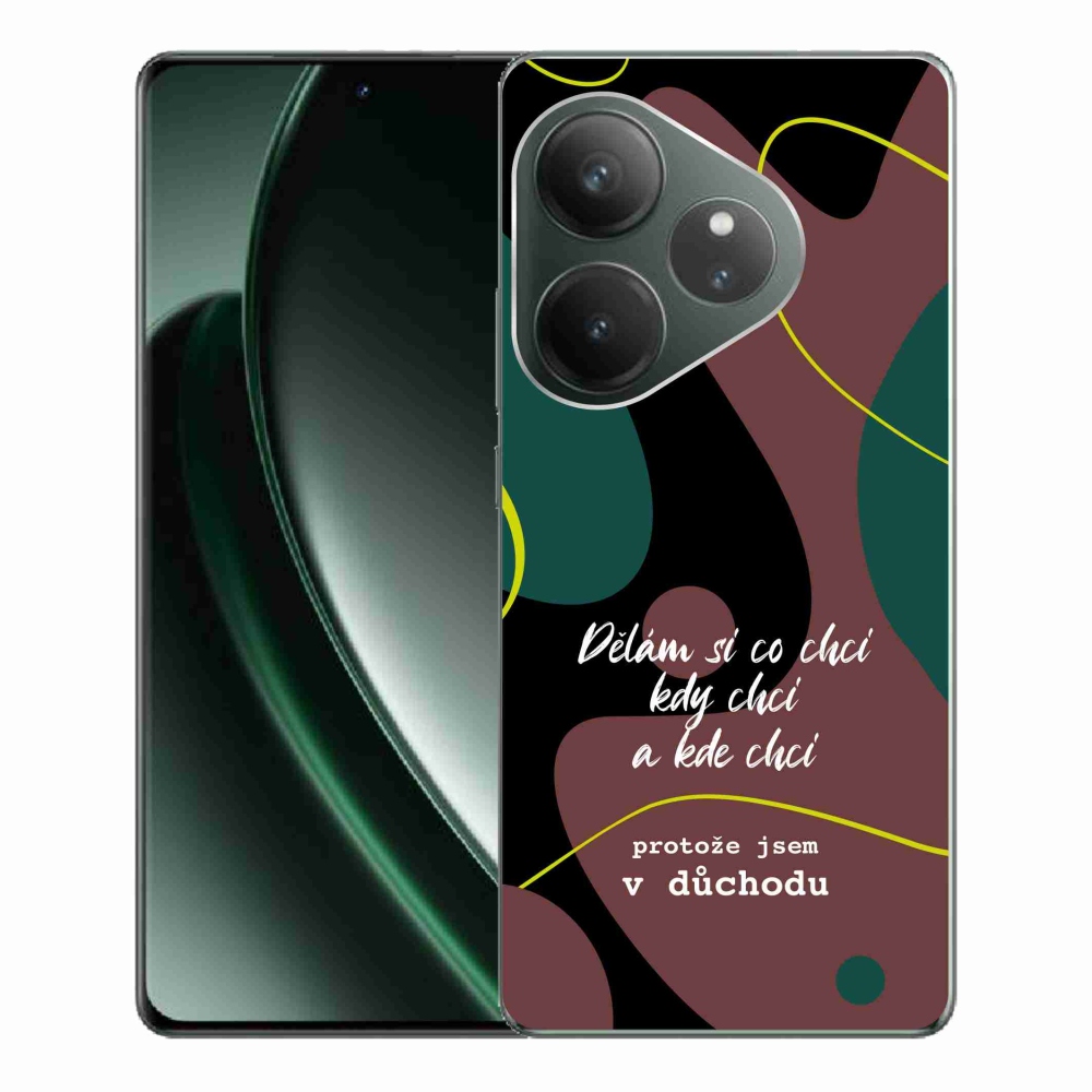 Gél borító mmCase a Realme GT 6 5G/GT 6T 5G számára - vicces szöveg 10 fekete háttérrel