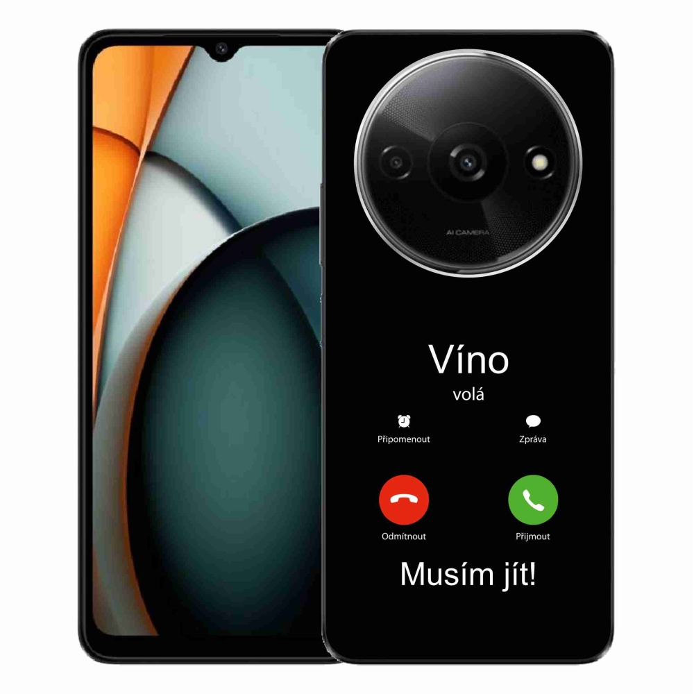 Gél borítás mmCase a Xiaomi Redmi A3-on - bor hívja a fekete hátteret