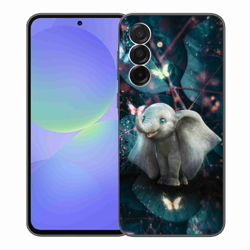 Gél borítás mmCase Samsung Galaxy A36 5G - aranyos elefánthoz