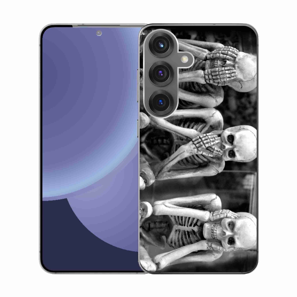 Zselés borítás mmCase Samsung Galaxy S25 - csontvázakhoz