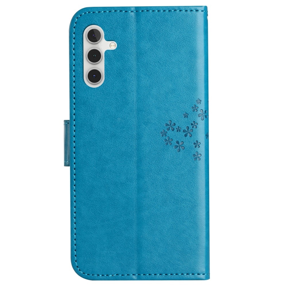 Fás könyv tok Samsung Galaxy S23 FE készülékhez - kék