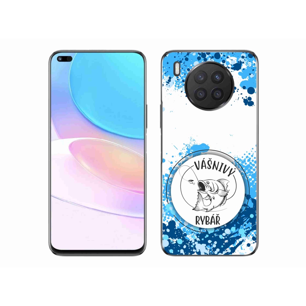 Gél borító mmCase a Honor 50 Lite készülékhez - szenvedélyes halász fehér háttérrel