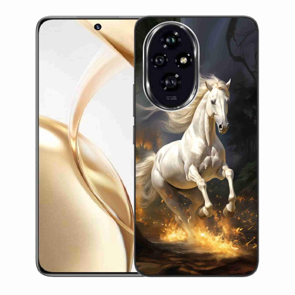 Zselés borító mmCase a Honor 200 5G készülékhez - fehér ló 2