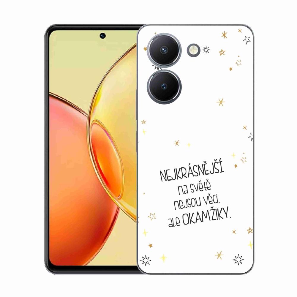 Gél borítás mmCase a Vivo Y36-hoz - Idézet 4 fehér háttér