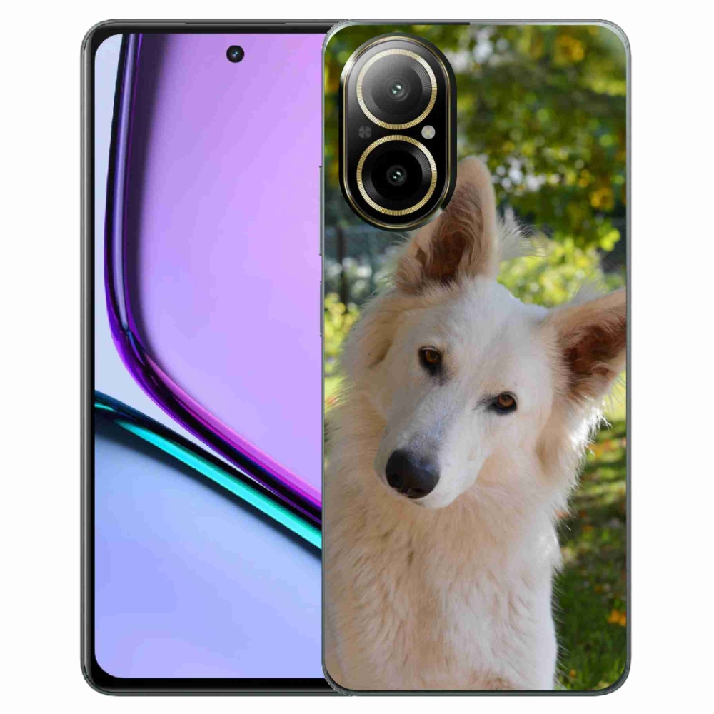 Gél borítás mmCase a Realme C67 készülékhez - Fehér svájci juhász 1