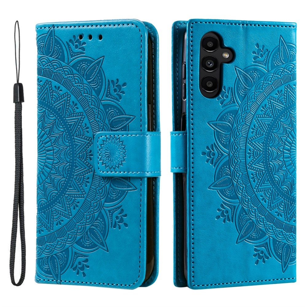 Mandala könyvtáska Samsung Galaxy A26 5G - kék