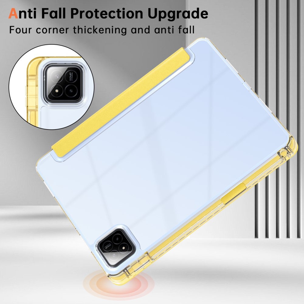 Origami intelligens pozicionáló tok Xiaomi Pad 7/7 Pro táblagéphez - sárga