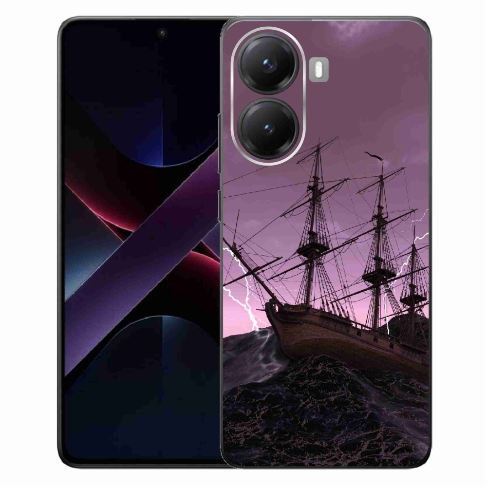 Gél borítás mmCase a Xiaomi Poco X7 Pro 5G számára - hajó a viharban