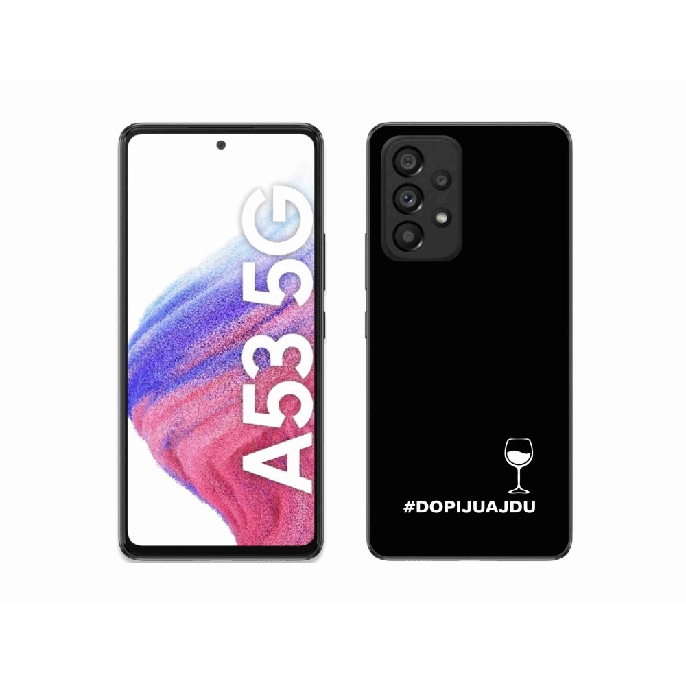 Gél borítás mmCase Samsung Galaxy A53 5G - bor motívum fekete háttérrel