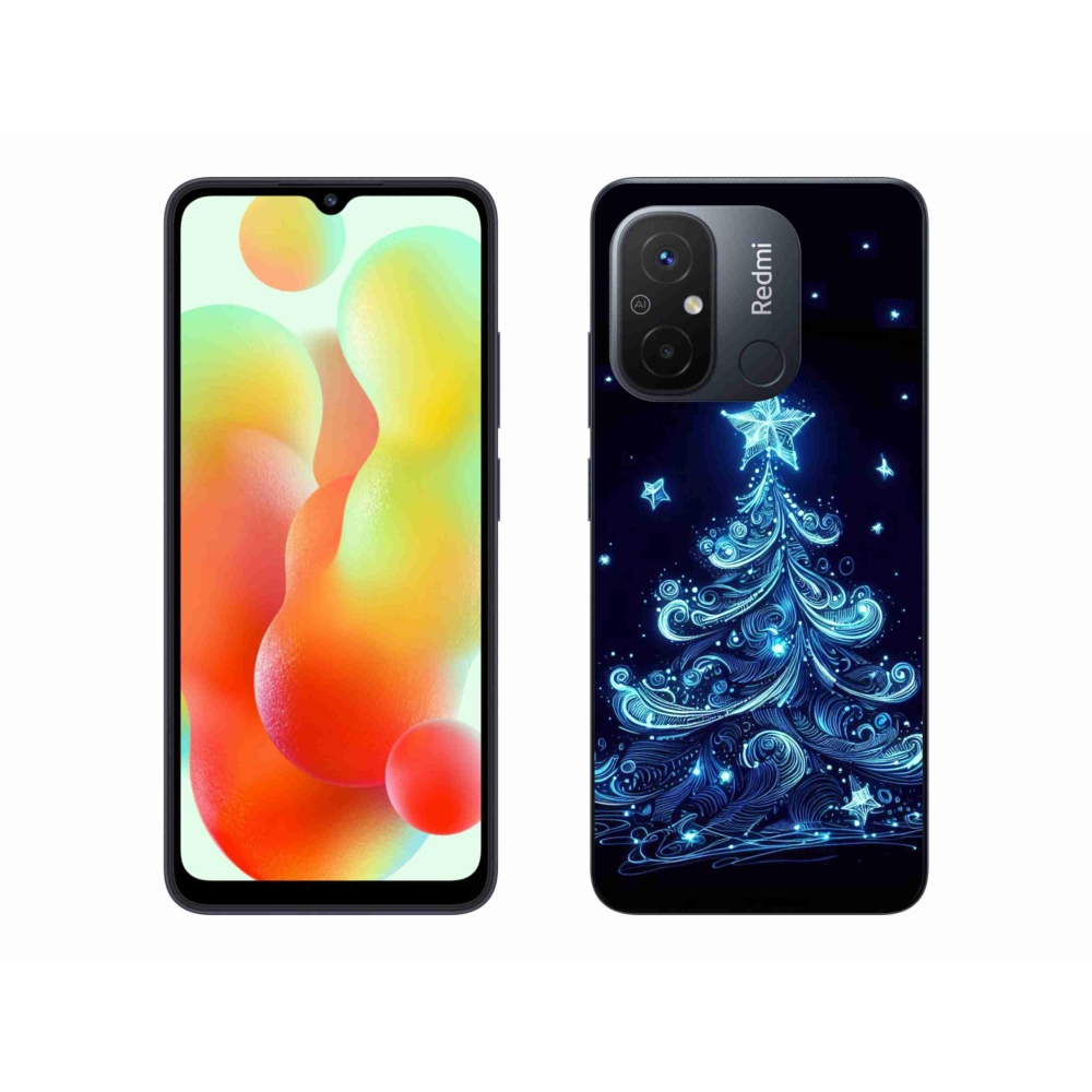Gél borítás mmCase a Xiaomi Redmi 12C-hez - neon karácsonyfa 4