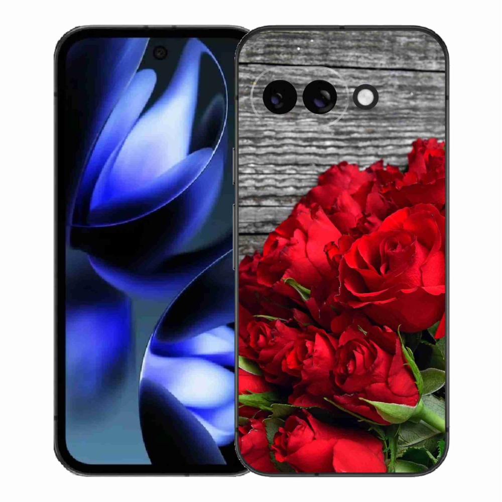 Gél borítás mmCase a Google Pixel 9a készülékhez - piros rózsa