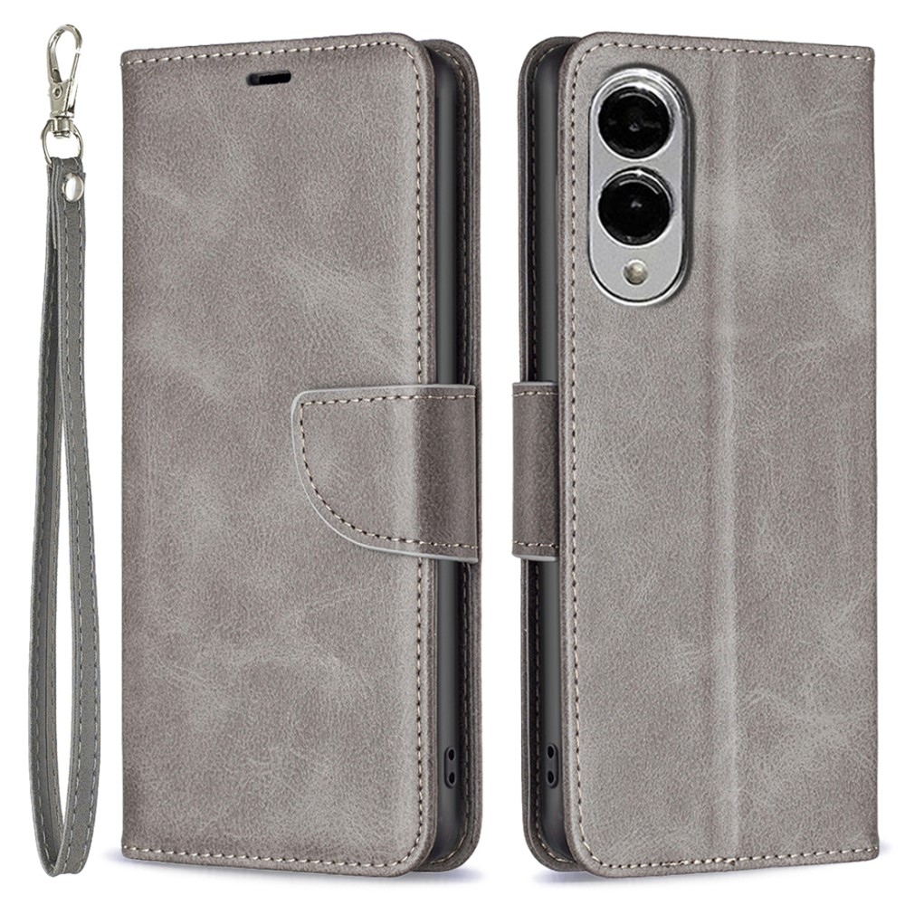 Könyvtáska tok Samsung Galaxy S25 Edge készülékhez - szürke