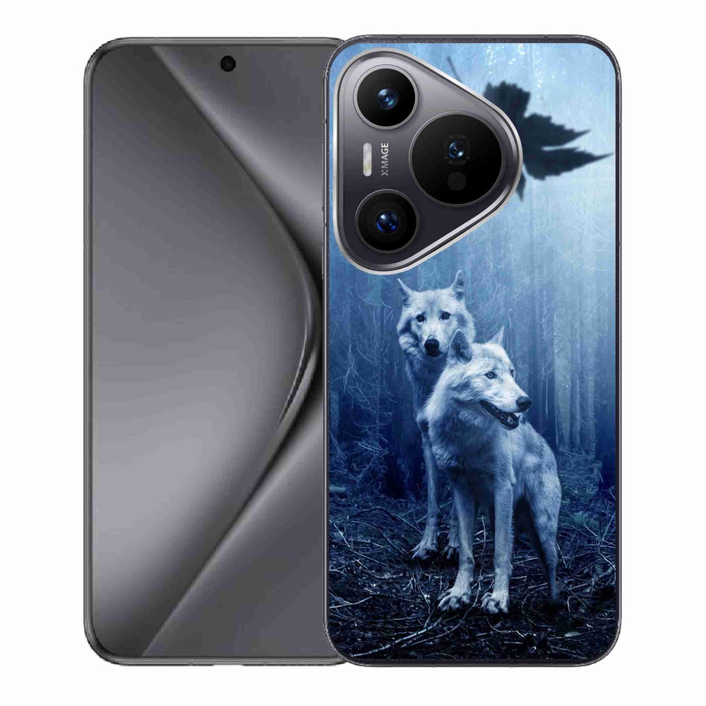Gél borítás mmCase a Huawei Pura 70-hez - farkasok az erdőben
