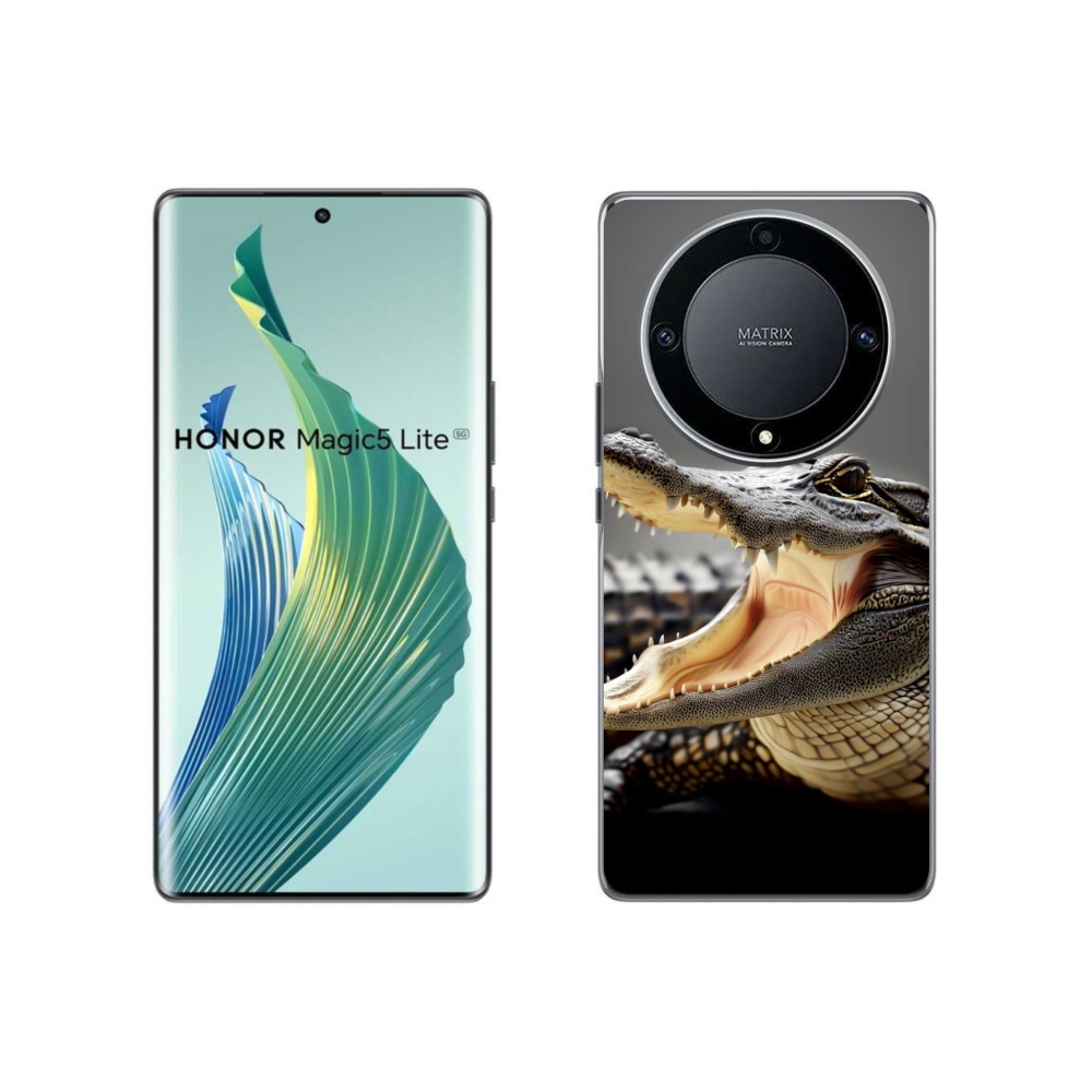Gél borítás mmCase a Honor Magic 5 Lite 5G számára - krokodil
