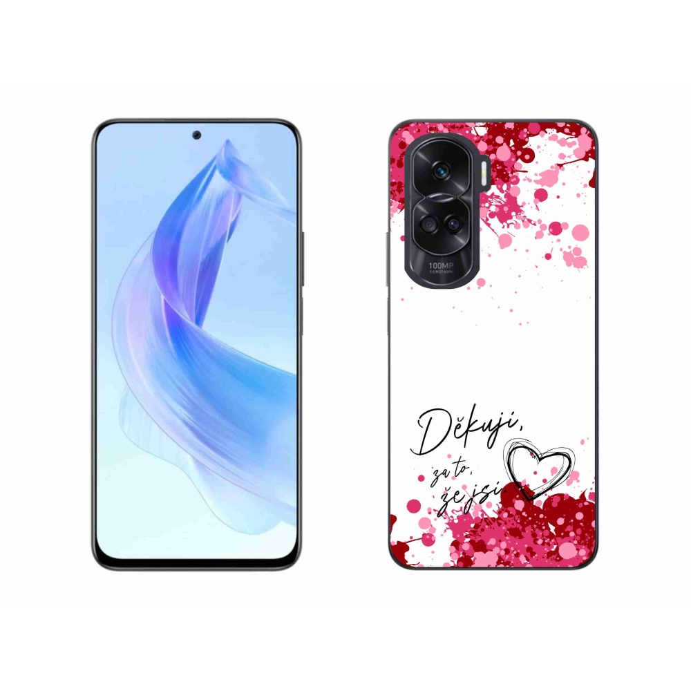 Gél borító mmCase a Honor 90 Lite készülékhez - szerelmes szöveg 2 fehér háttér