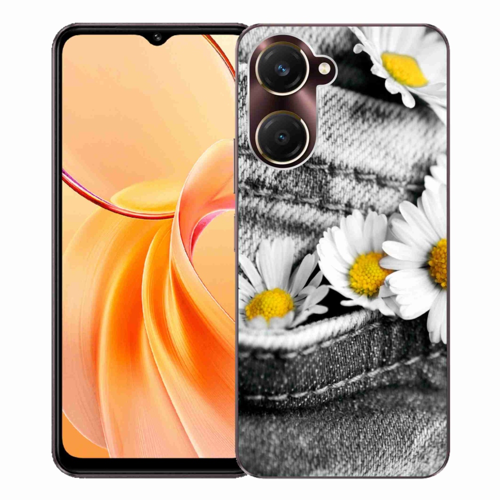 Zselés borítás mmCase a Vivo Y28s 5G-hez - margarétás