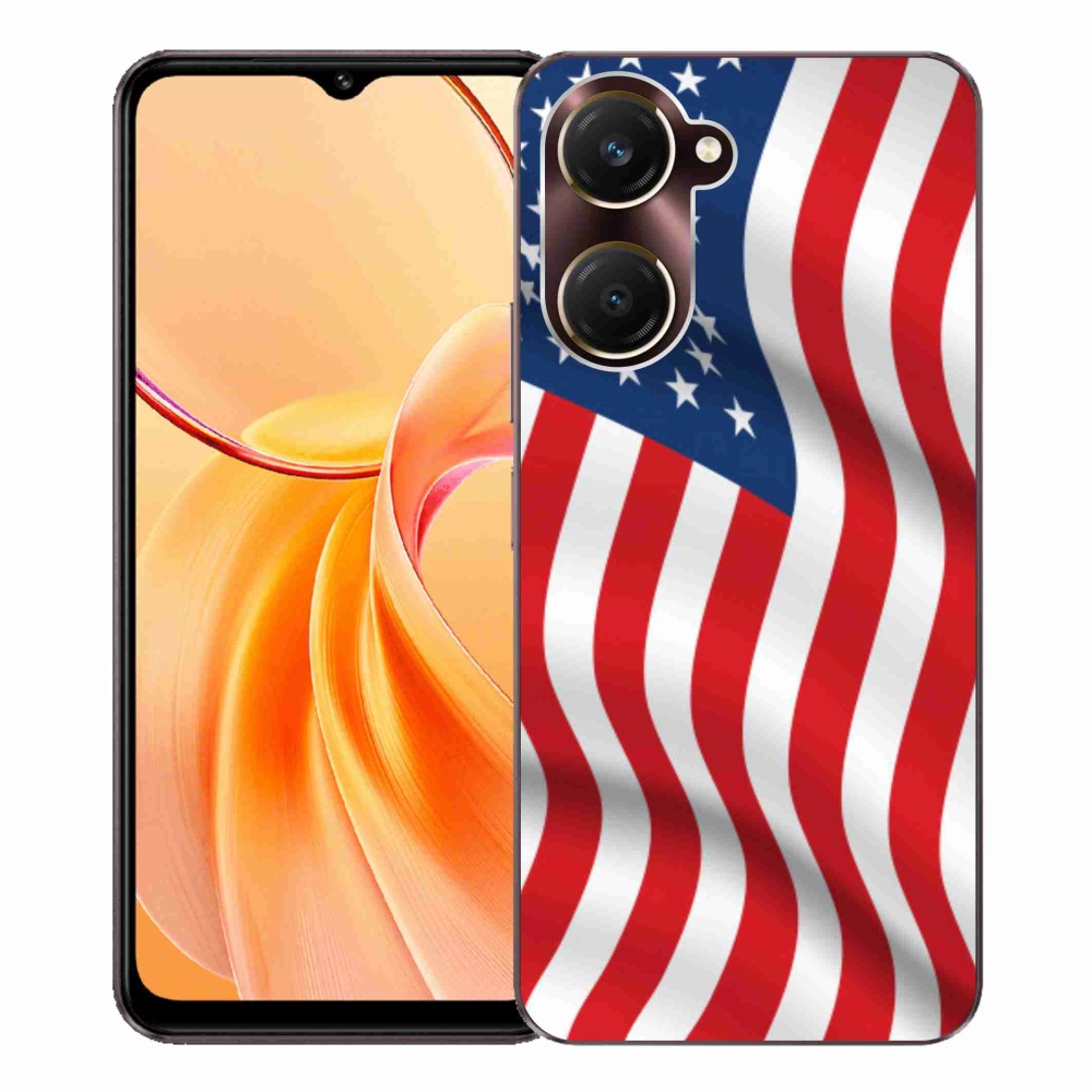 Gél borító mmCase a Vivo Y28s 5G készülékhez - amerikai zászló
