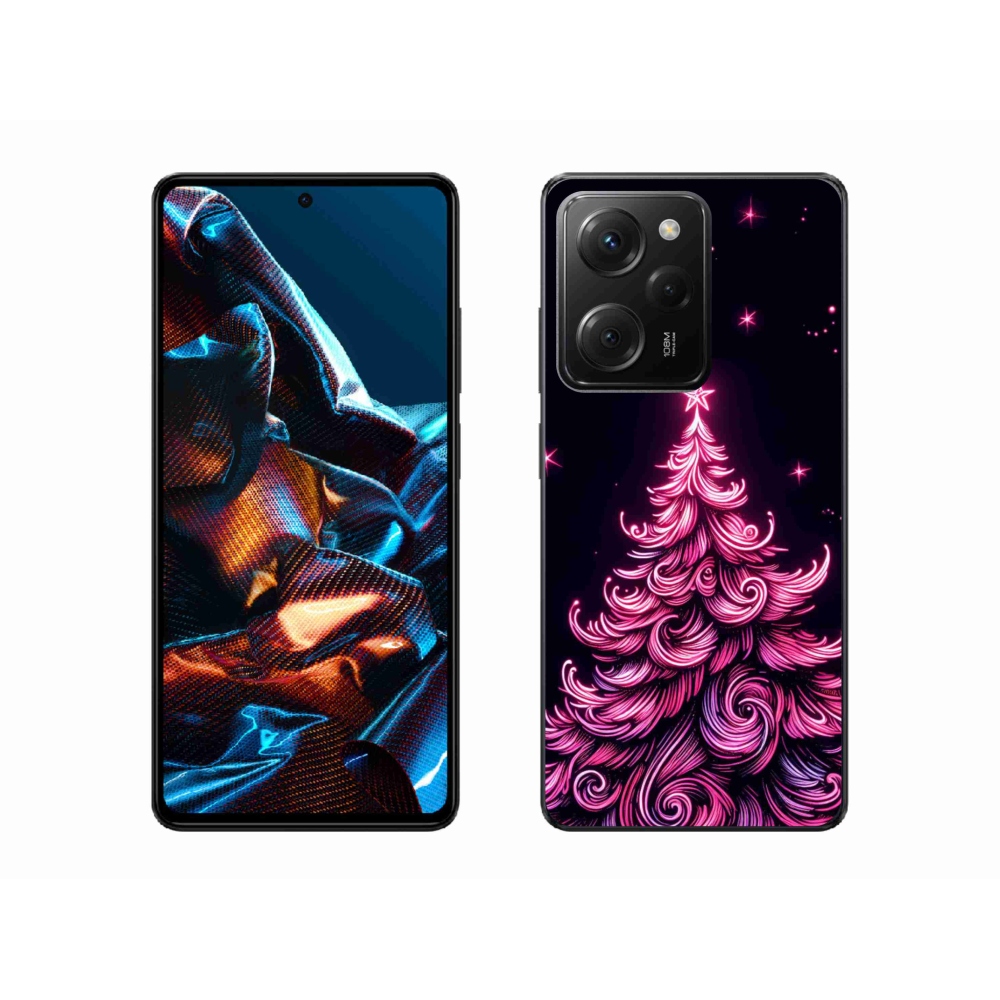 Gél borítás mmCase a Xiaomi Poco X5 Pro 5G számára - neon karácsonyfa 2