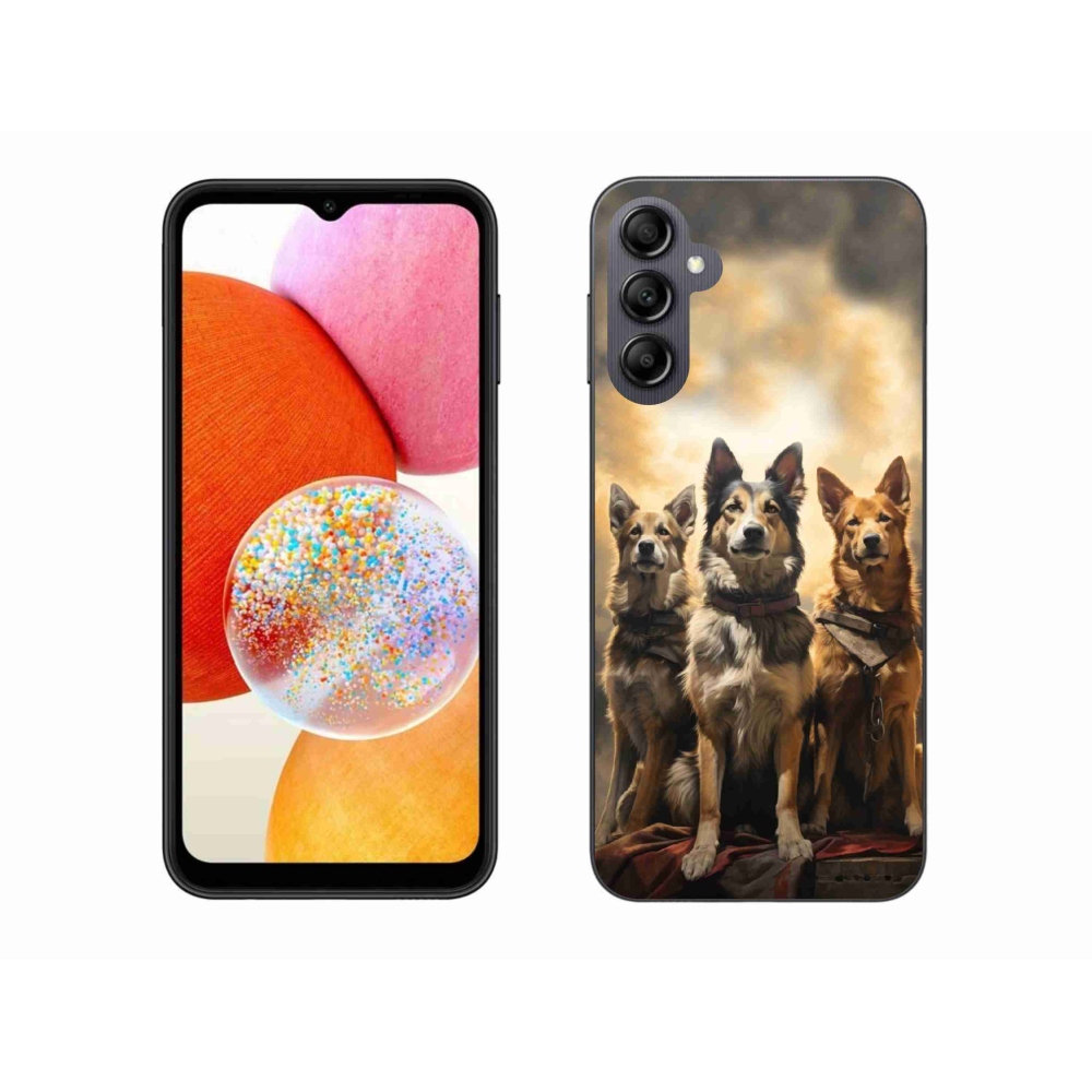 Zselés borítás mmCase Samsung Galaxy A14 4G/5G - három kutya