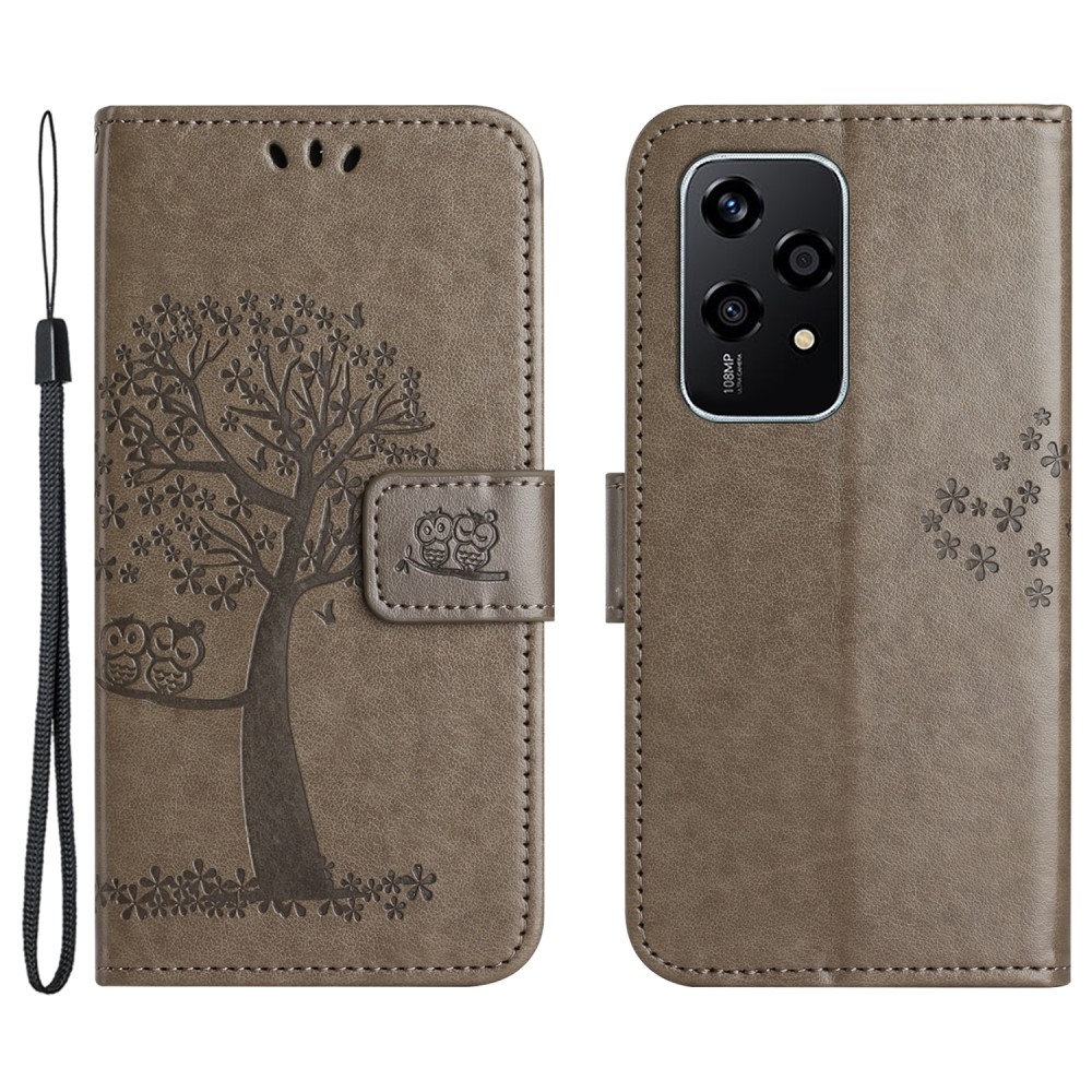 Fa könyvtáska a Honor 200 Lite 5G-hez - szürke