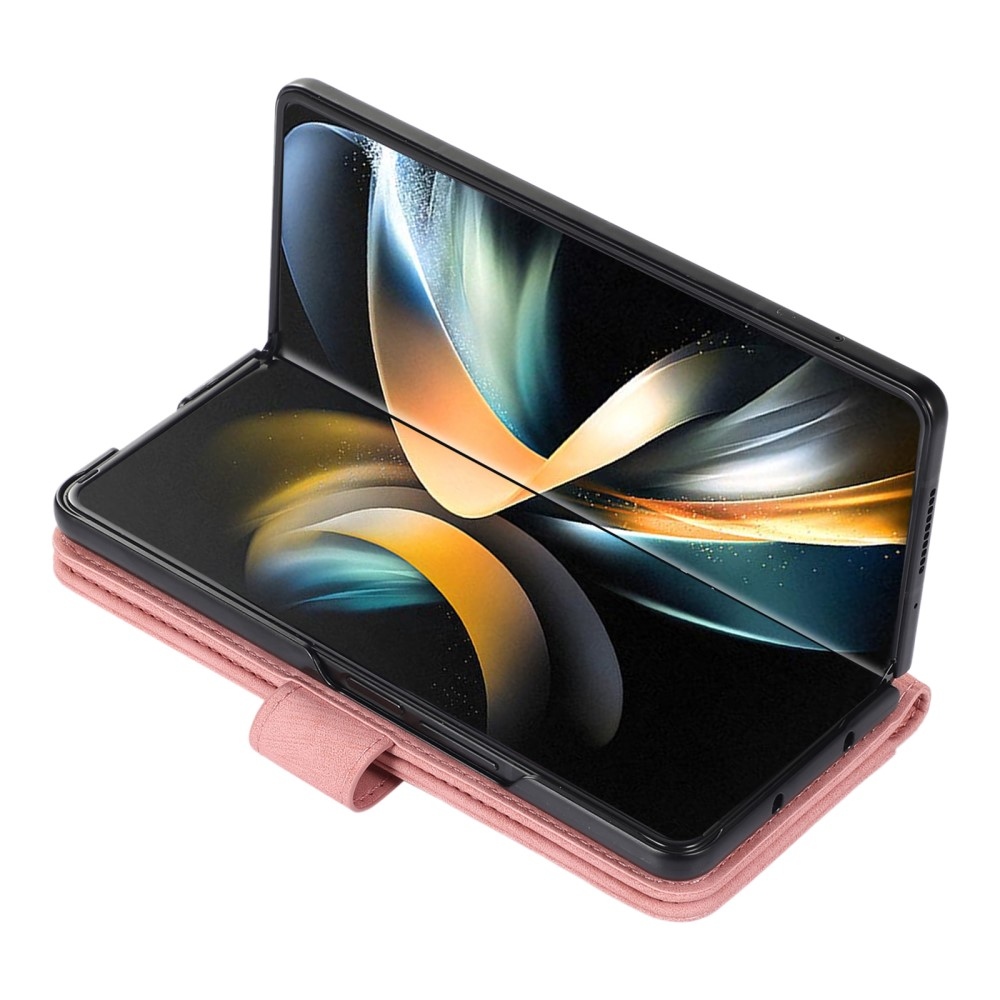 Tárcás könyvtáska Samsung Galaxy Z Fold5 5G - rózsa arany