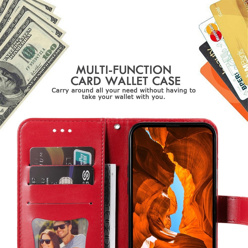 Mandala könyvtáska a Realme GT 7 Pro 5G készülékhez - piros