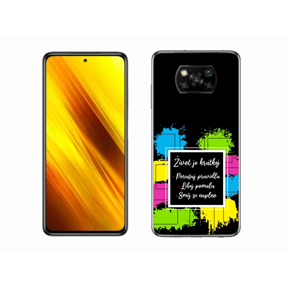 Gél borítás mmCase a Xiaomi Poco X3-hoz - idézem 5 fekete háttér