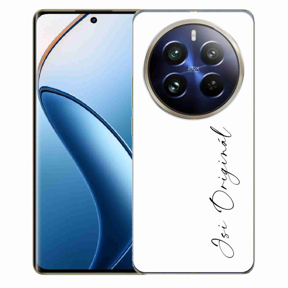 Gél borító mmCase a Realme 12 Pro 5G/12 Pro+ 5G - te vagy az eredeti fehér háttér