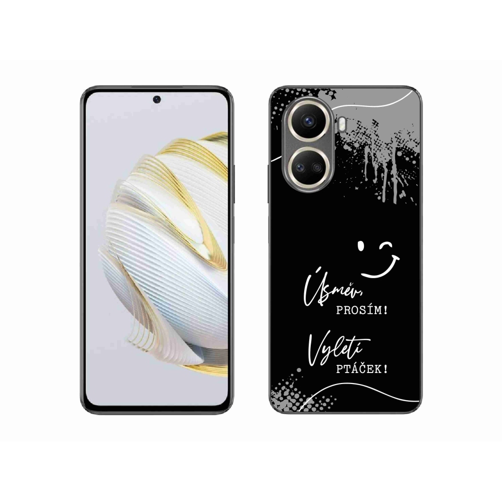 Gél borító mmCase a Huawei Nova 10 SE-hez - vicces szöveg 4 fekete háttérrel