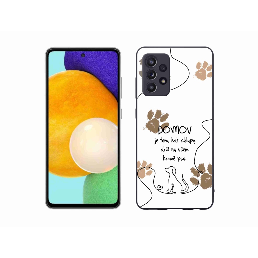 Gél borítás mmCase Samsung Galaxy A52s 5G - kutya motívum fehér háttérrel