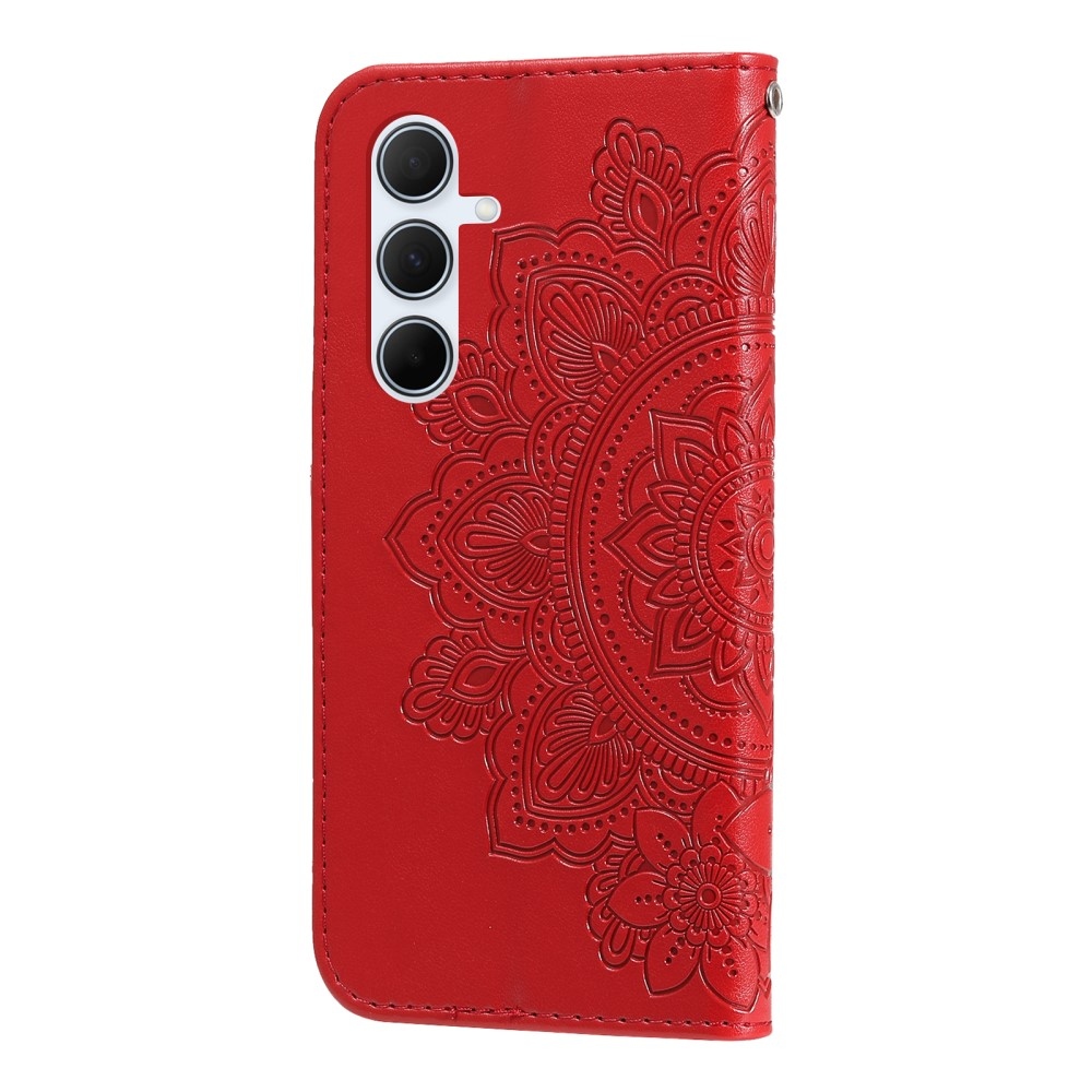 Mandala könyv tok Samsung Galaxy A36 5G készülékhez - piros