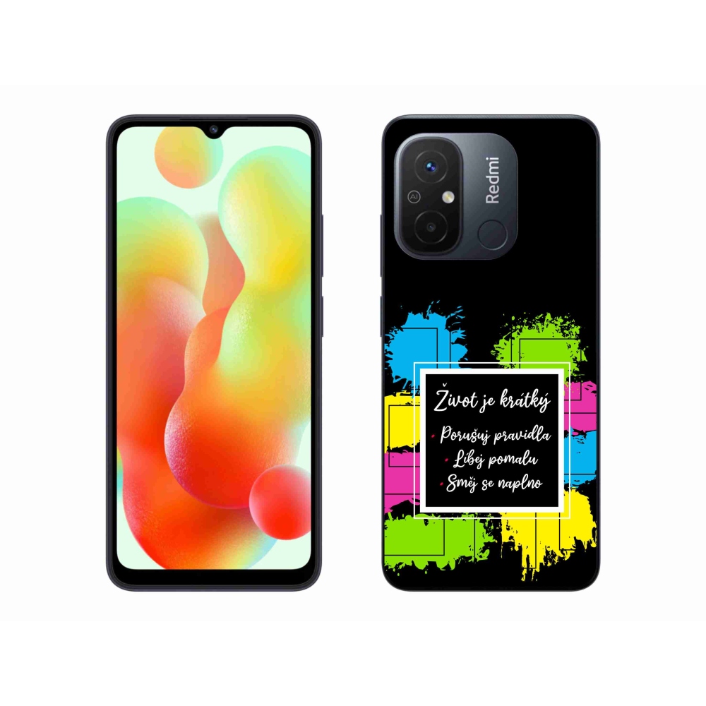 Gél borítás mmCase a Xiaomi Redmi 12C-hez - idézem 5 fekete háttér