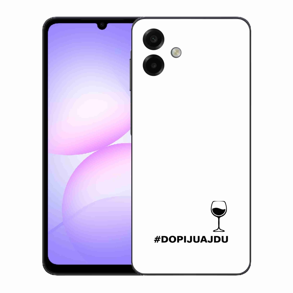 Gél borítás mmCase Samsung Galaxy A07 4G - bor motívum fehér háttérrel