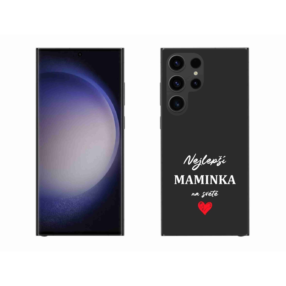 Gél borító mmCase Samsung Galaxy S23 Ultra 5G - legjobb anya 1 fekete háttér