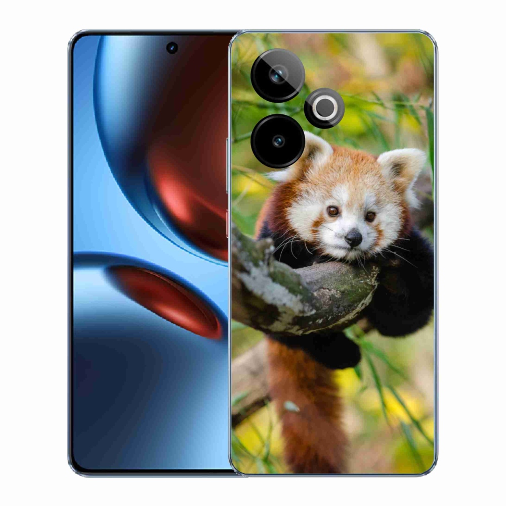 Rugalmas zselés tok mmCase képpel a Realme GT 7 5G/GT 7T 5G számára - pandavörös