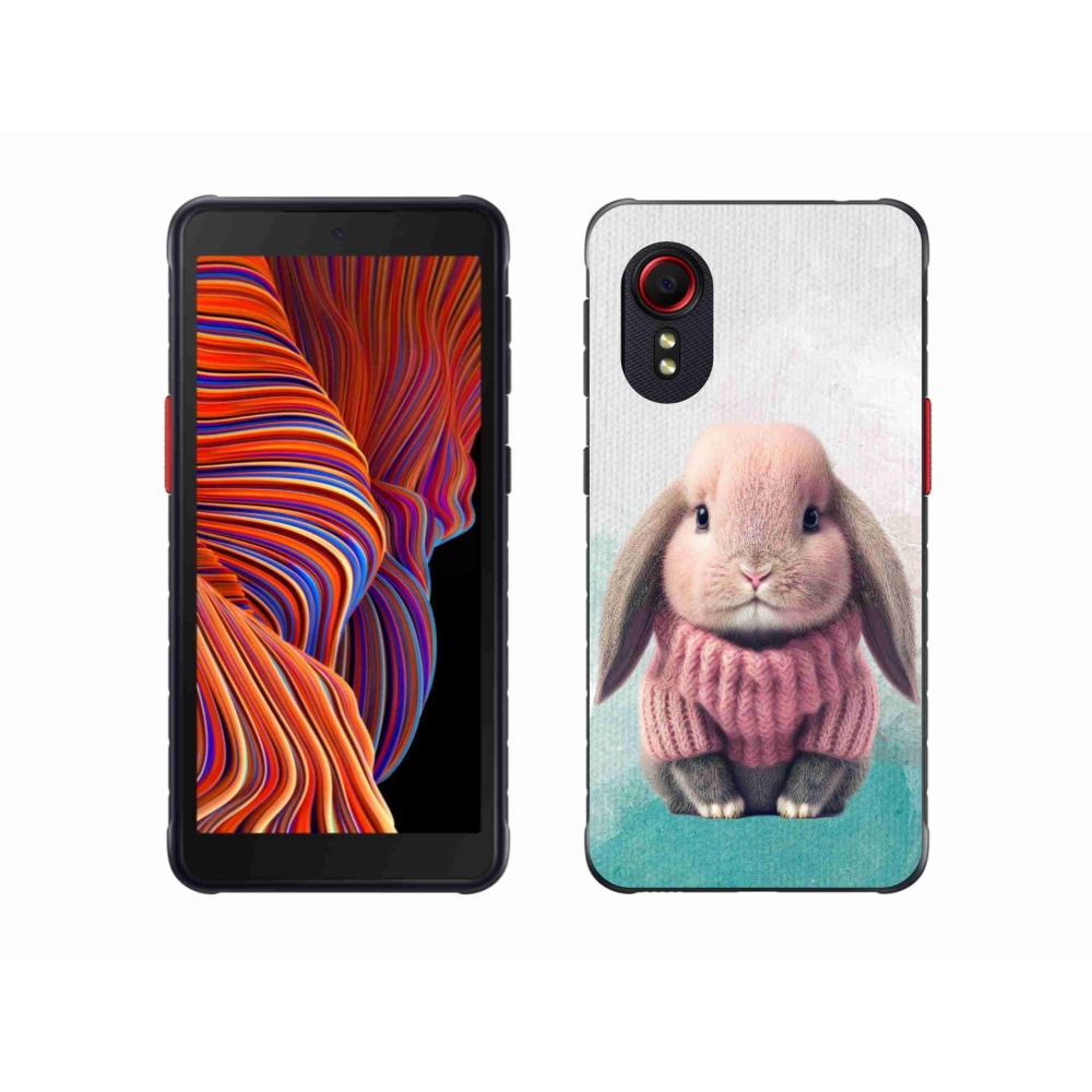 Gél borítás mmCase Samsung Galaxy Xcover 5 - nyúl pulóverben