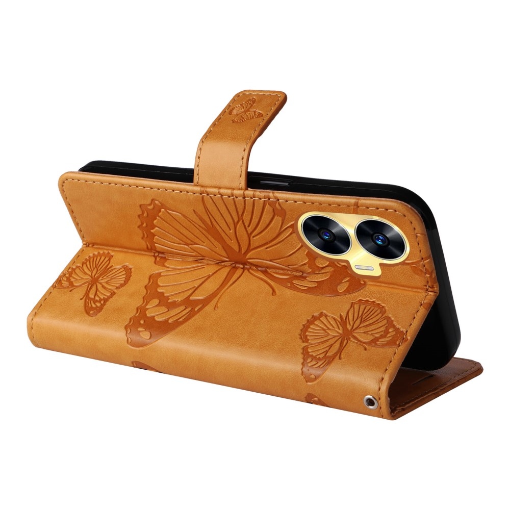 Nagy pillangó könyvtáska a Realme C55 készülékhez - sárga