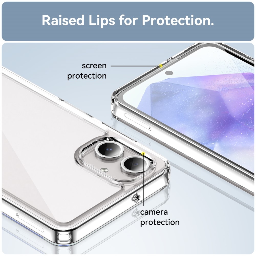 Gél tok kemény hátlappal a Samsung Galaxy A06 4G készülékre - átlátszó