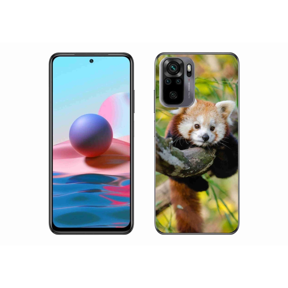 Gél borítás mmCase a Xiaomi Redmi Note 10S-hez - panda piros