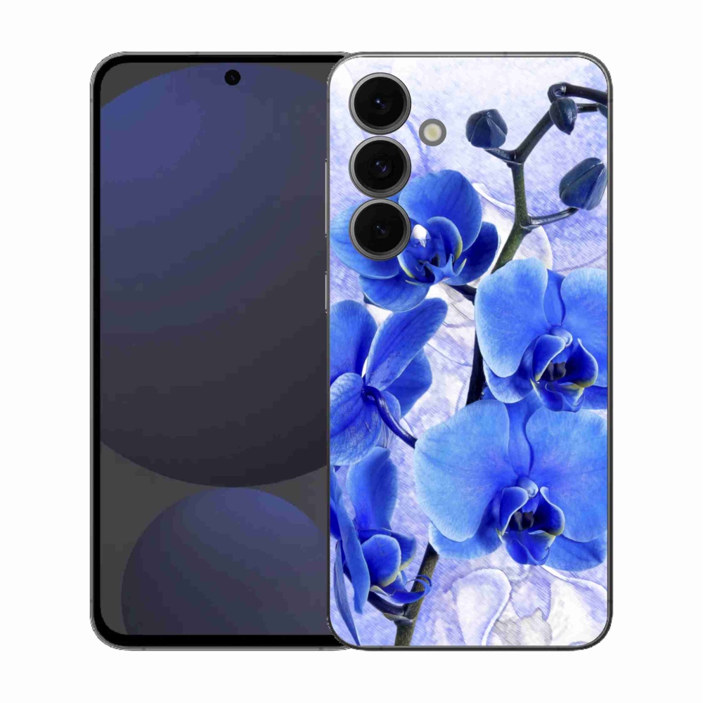 Gél védőhuzat mmCase Samsung Galaxy S25 FE készülékhez - kék virágok