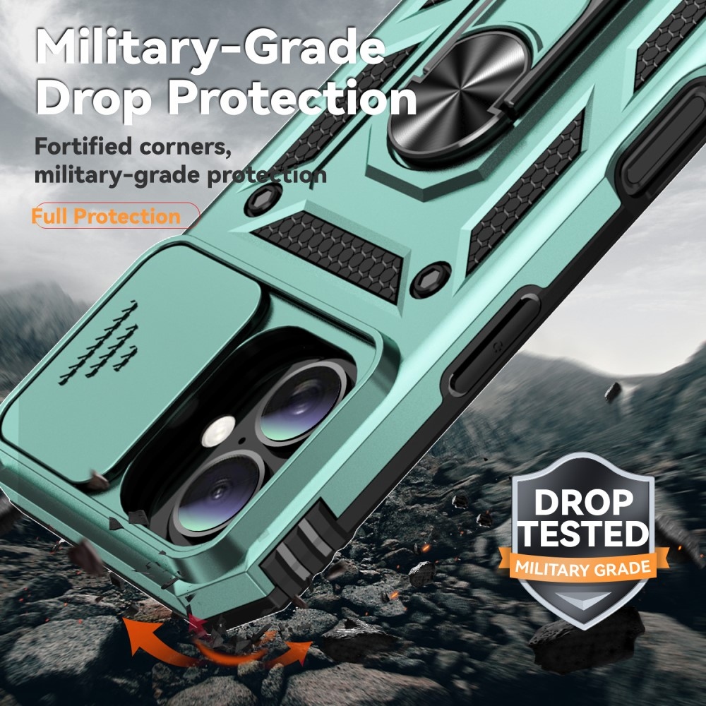 Tartós csúszásálló borító iPhone 16 készülékhez - zöld