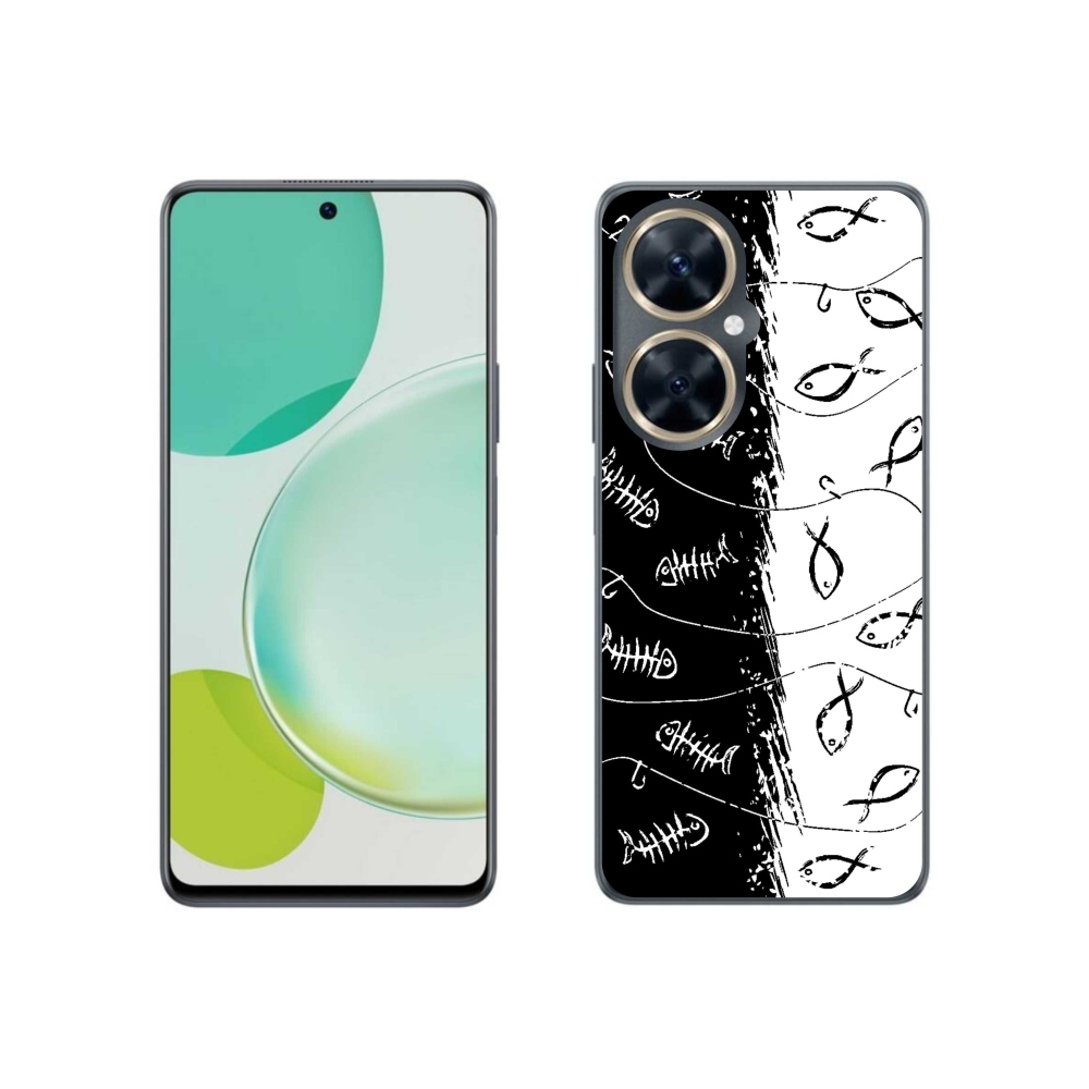 Zselés borítás mmCase a Huawei Nova 11i számára - csontvázak és halak