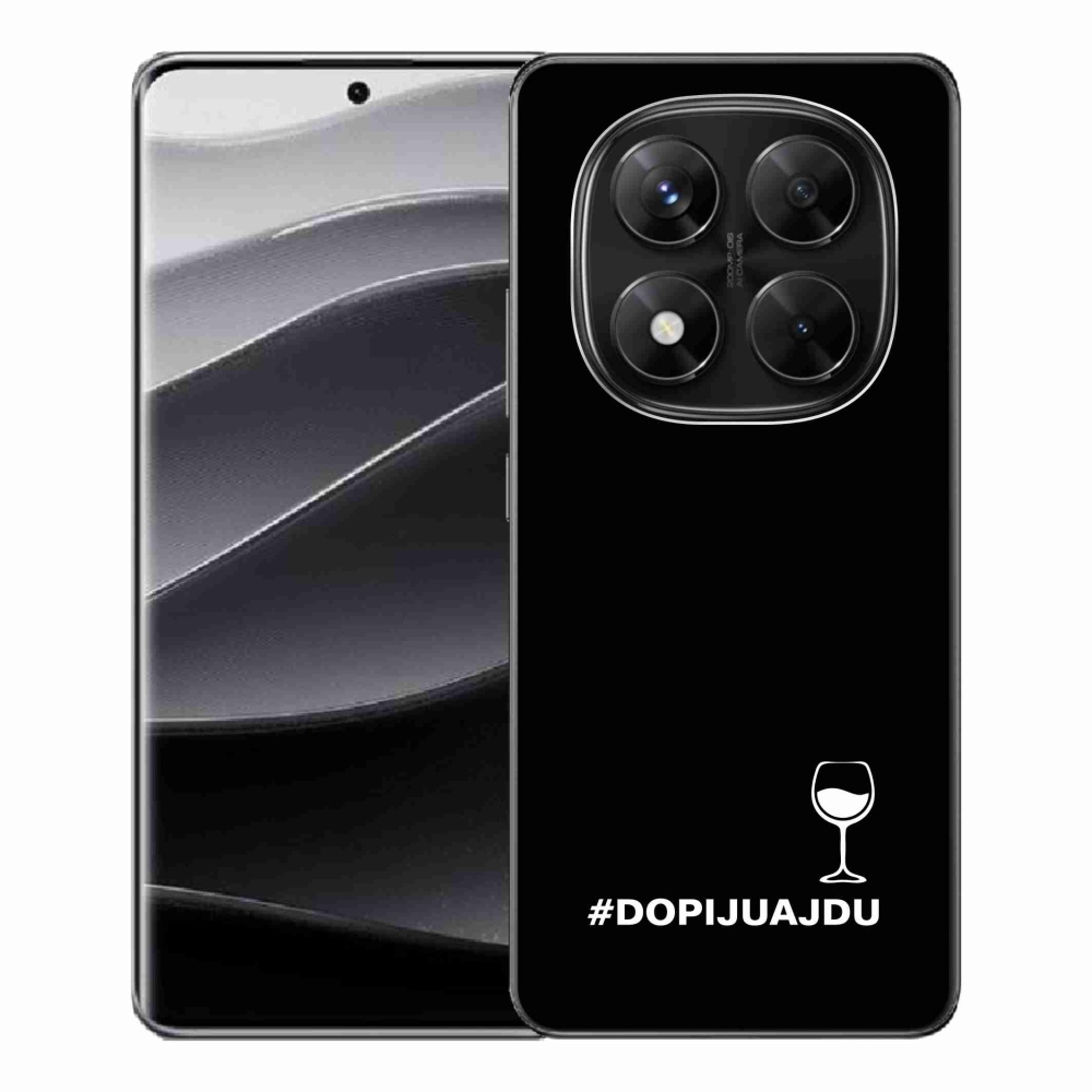 Gél borítás mmCase a Xiaomi Redmi Note 14 Pro 5G/Poco X7 5G számára - bor motívum fekete háttérrel