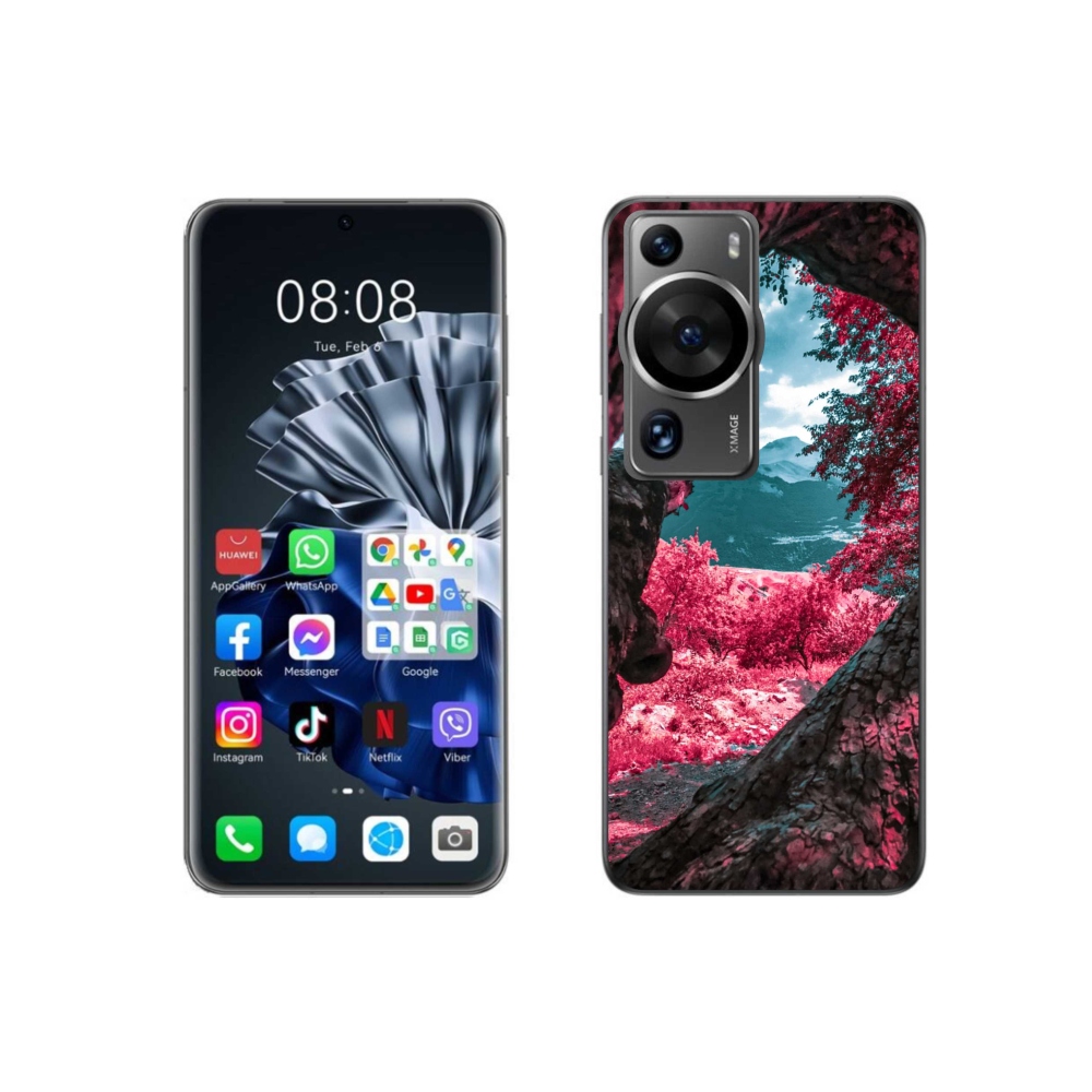 Gél borítás mmCase a Huawei P60 Pro-n - hegyi kilátás