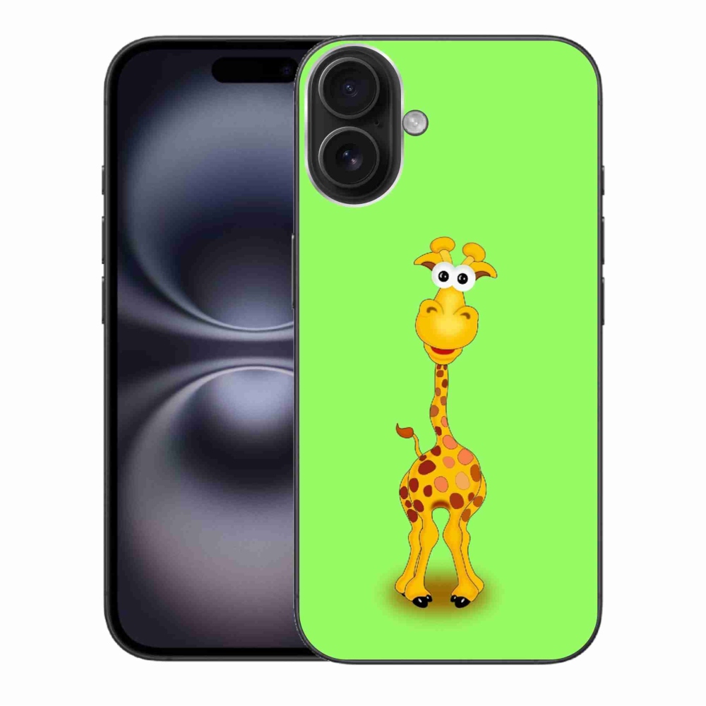 Zselés borítás mmCase iPhone 16 Plus készülékhez - rajzfilm zsiráf