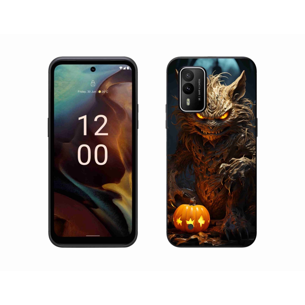 Zselés borítás mmCase a Nokia XR21 készülékhez - Halloween szörnyeteg